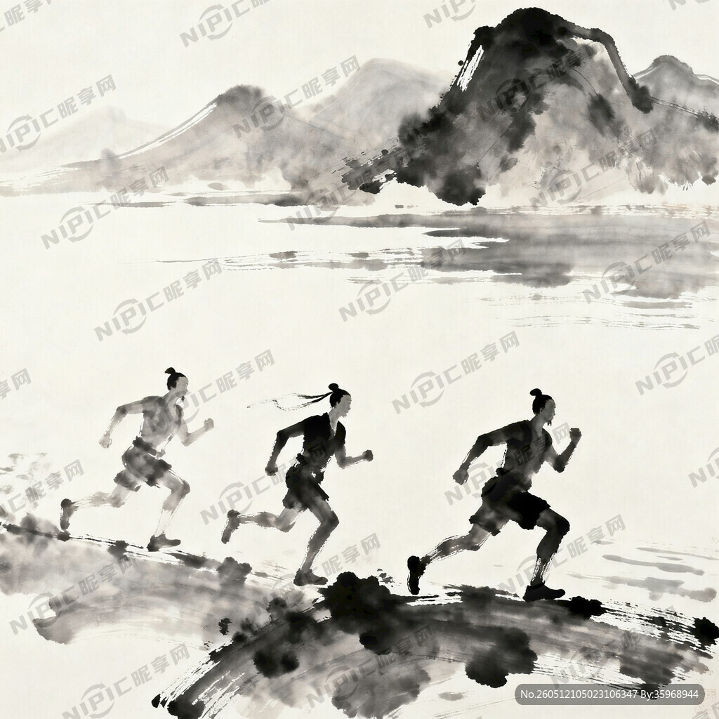 用中式水墨画 类似一张画 3