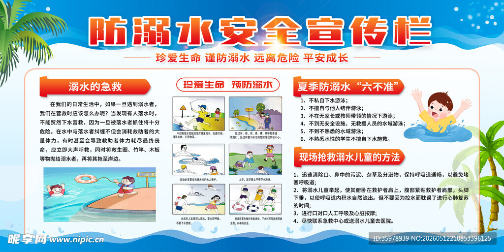 预防溺水展板