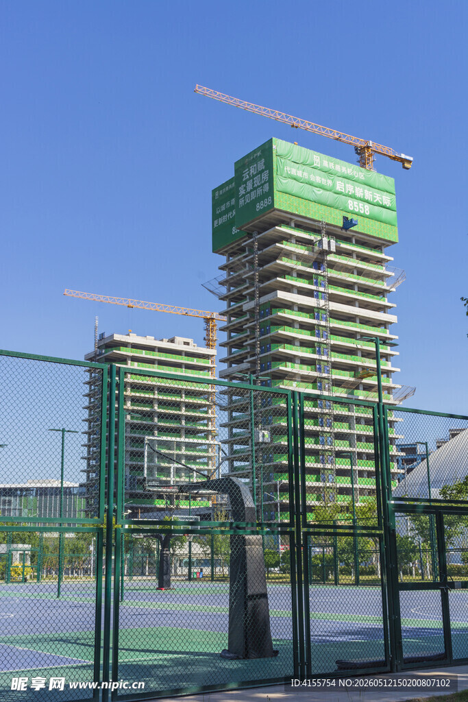 城市在建高楼景观
