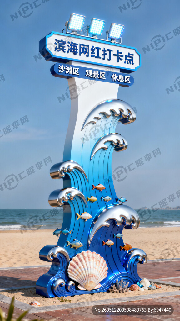 网红点精神堡垒导示牌  