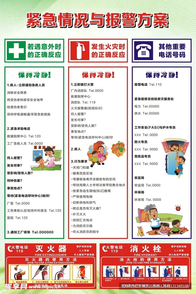 急救信息与指南海报
