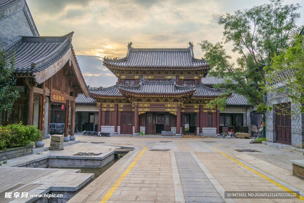 沂州古城古建筑庭院景观