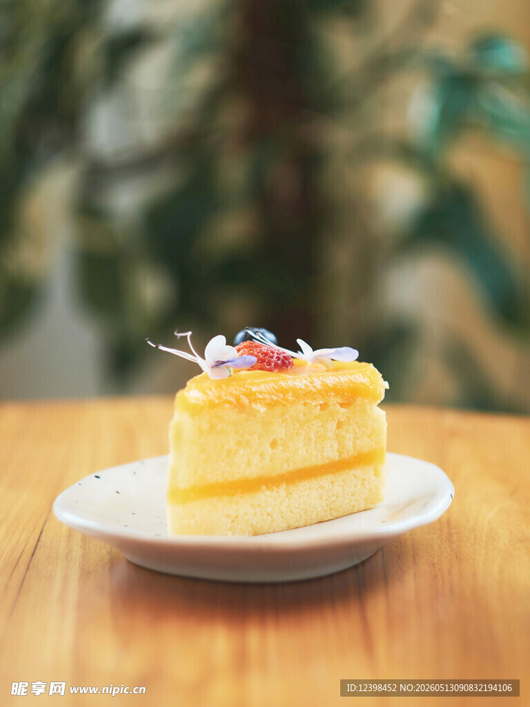 美味芝士蛋糕切片展示