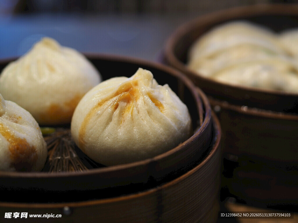 美味小笼包特写