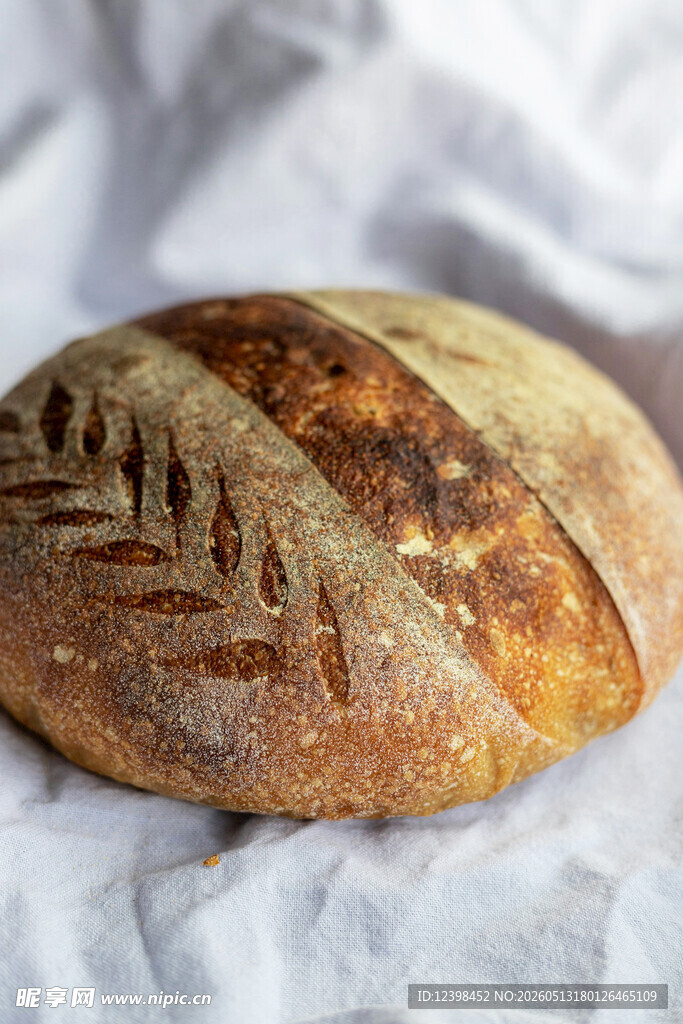 美味手工面包特写