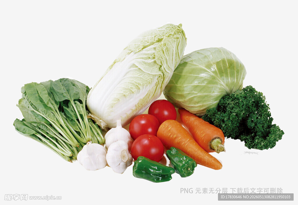 新鲜多样蔬菜组合