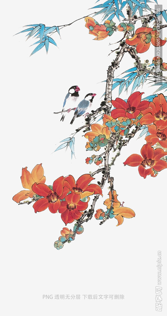 花鸟秋景图