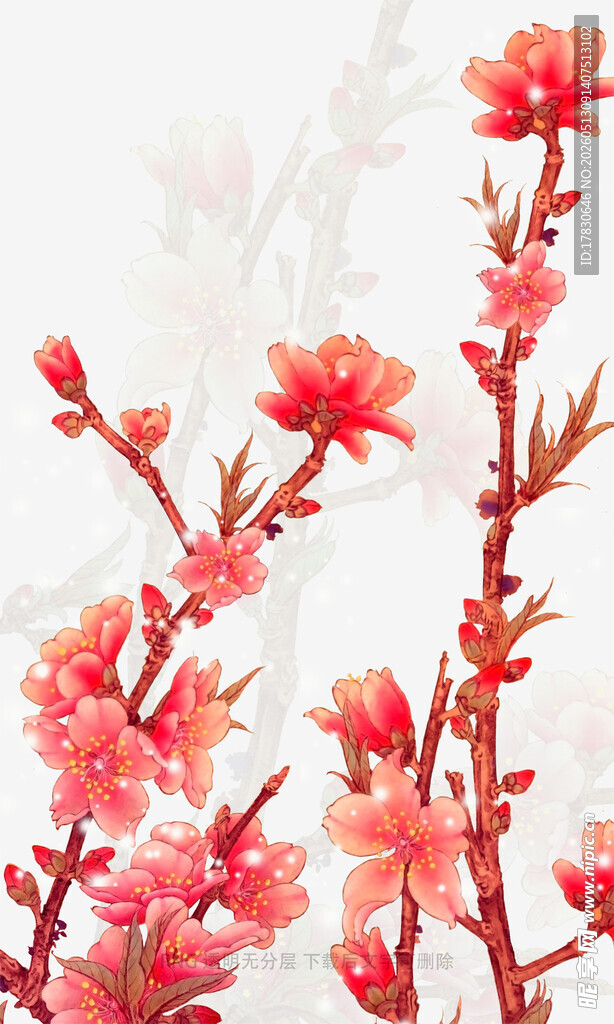娇艳桃花枝