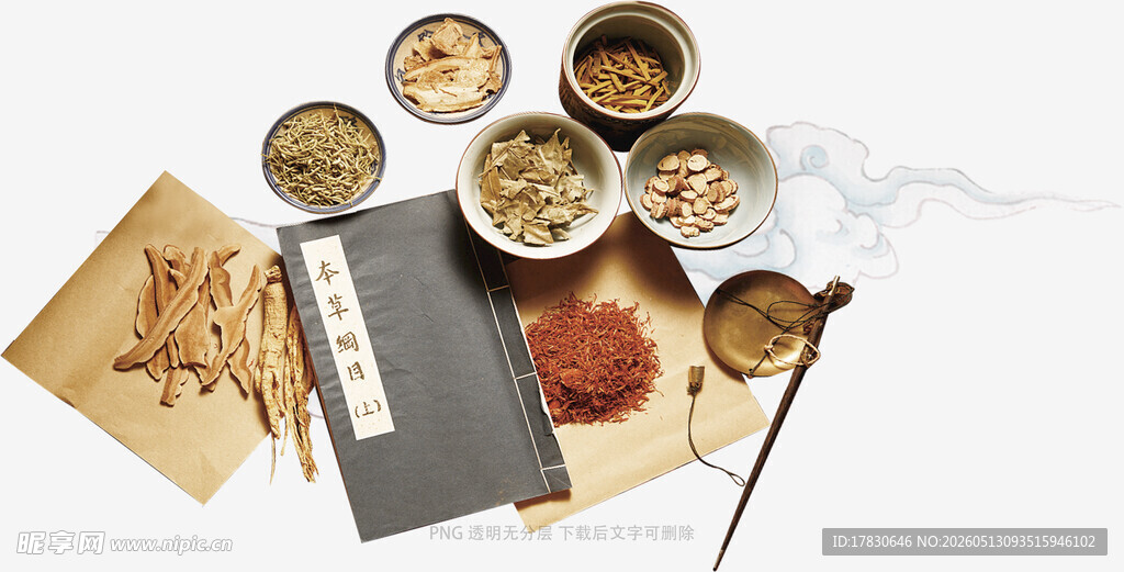 传统中药材与古籍展示