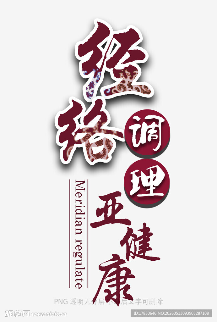 经络调理亚健康宣传图