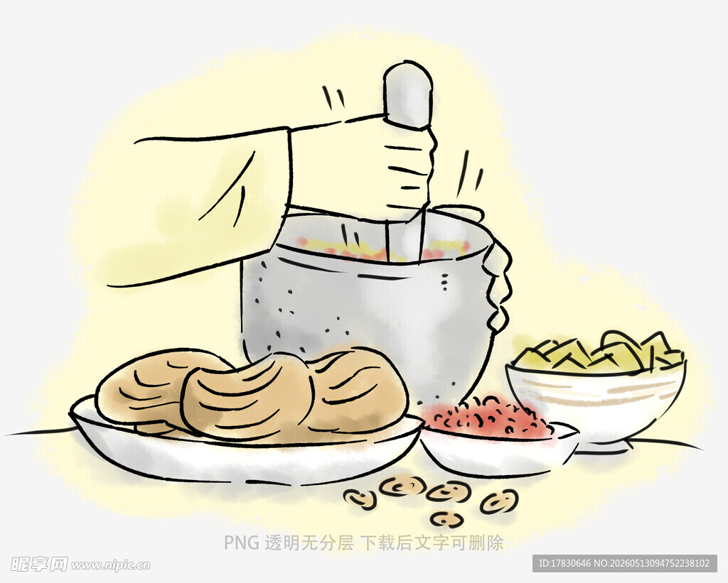 手工制作面食场景