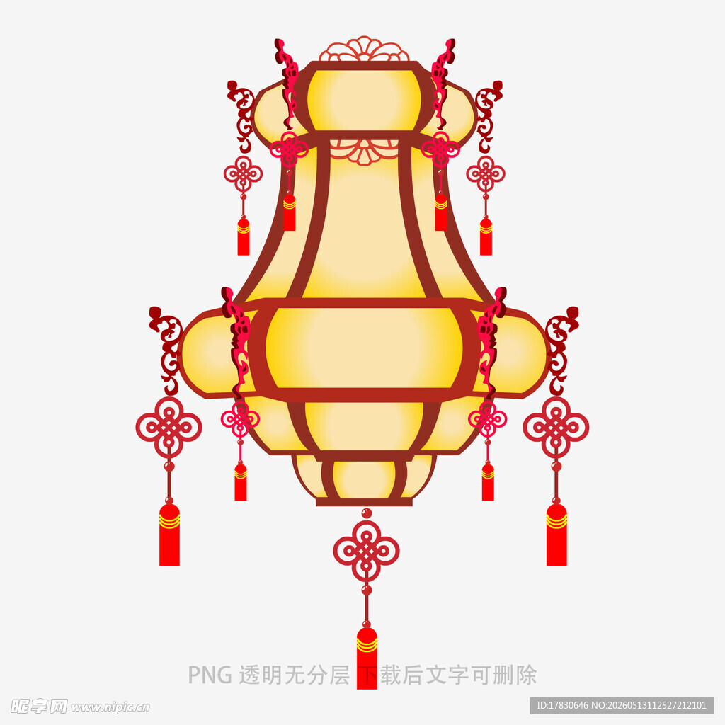 中式传统灯笼插画