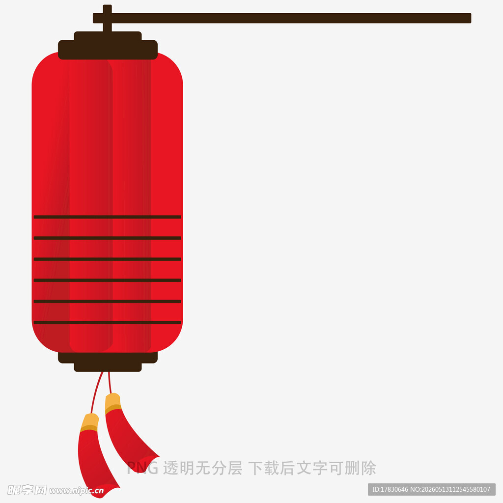 红色传统灯笼悬挂图