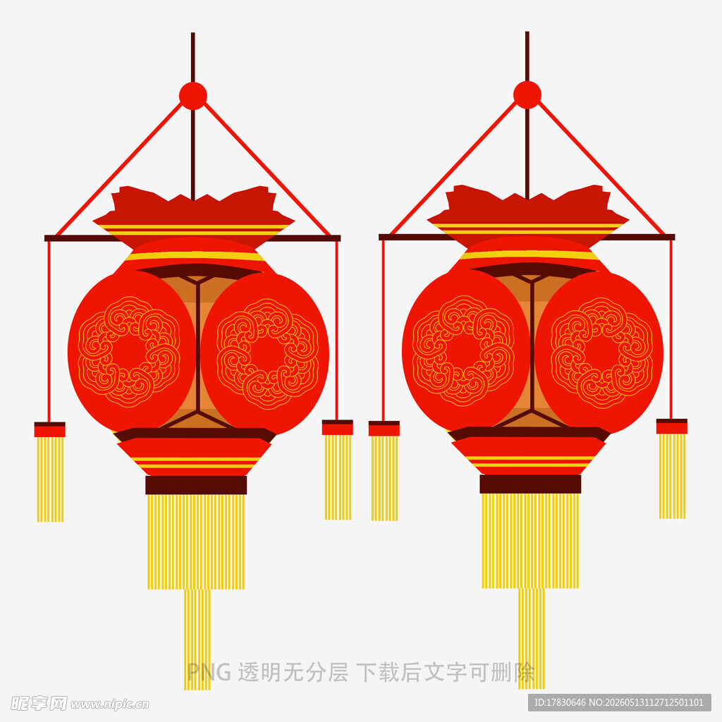 双红灯笼迎佳节