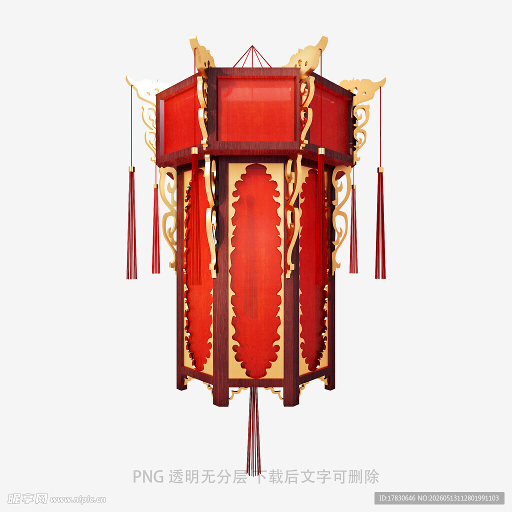 中式古典红色灯笼
