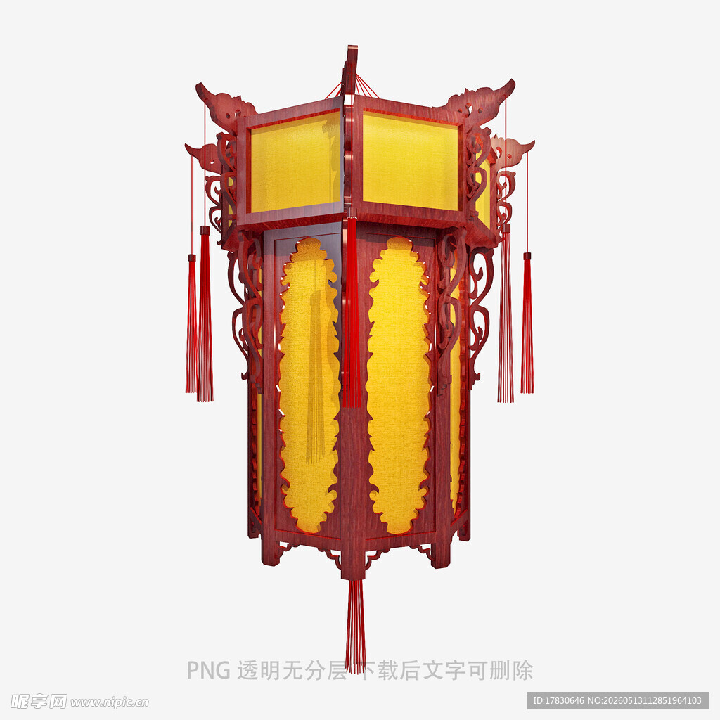 中式古典雕花灯笼