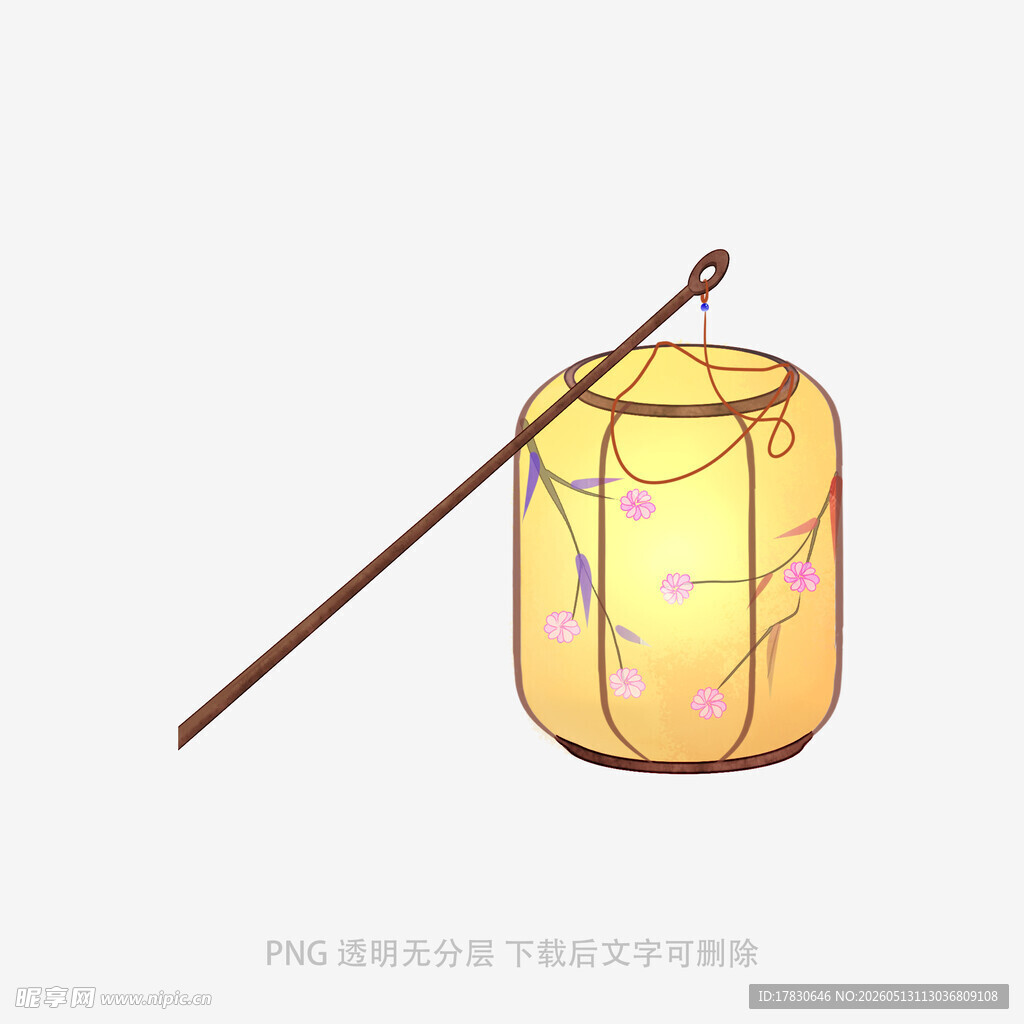 古风手绘中式灯笼插画
