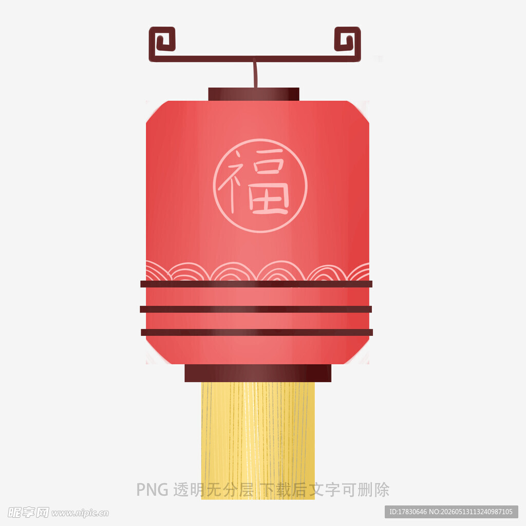 红色福字灯笼