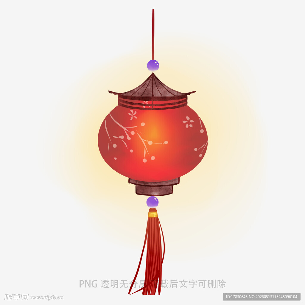 中式传统红灯笼插画