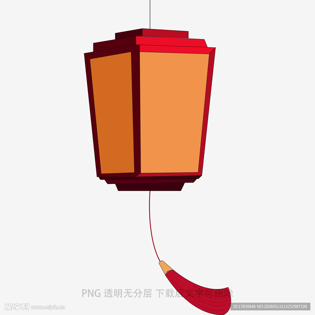 中式传统灯笼插画