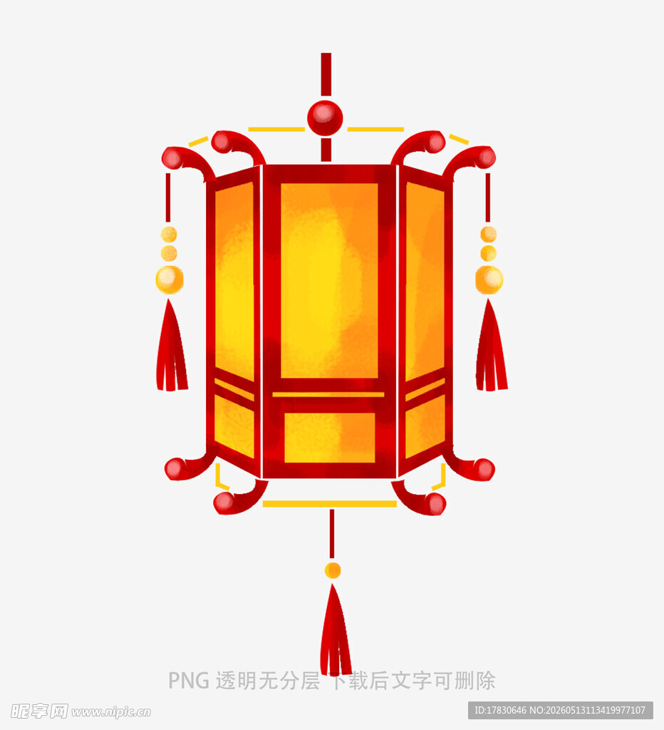 中式传统红灯笼装饰图