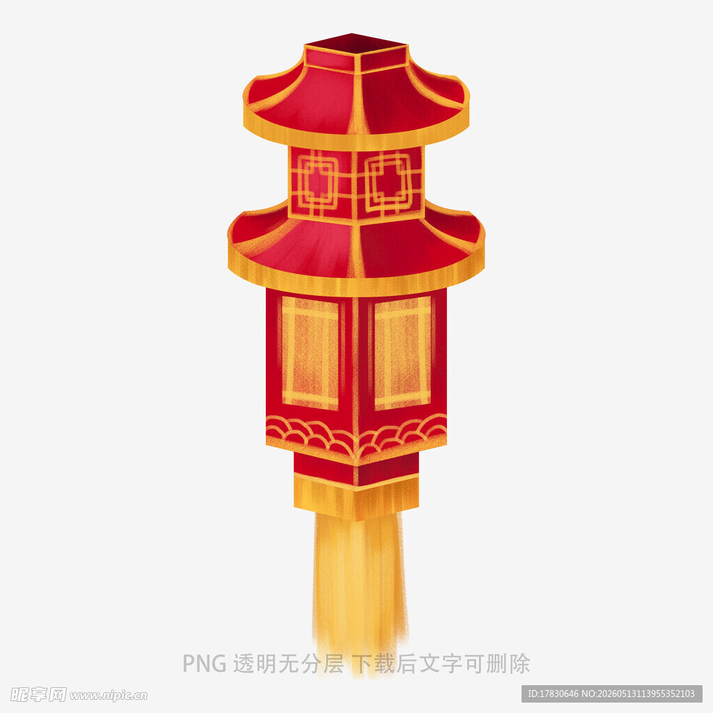 传统中式双层红灯笼