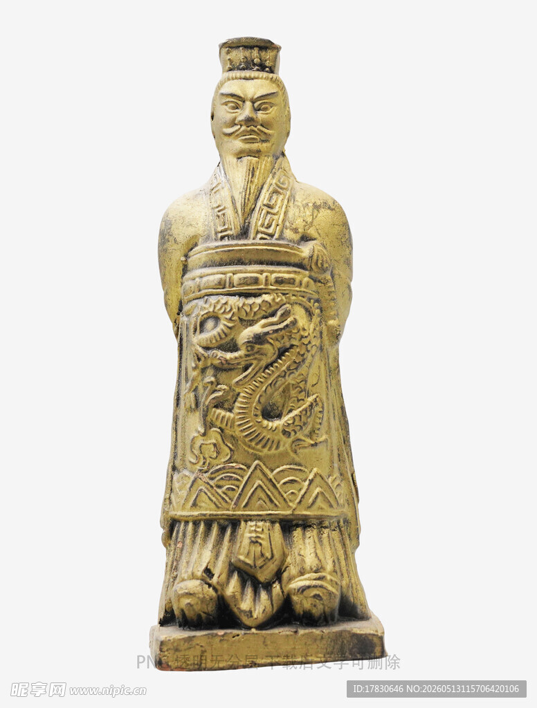 古代人物金雕像