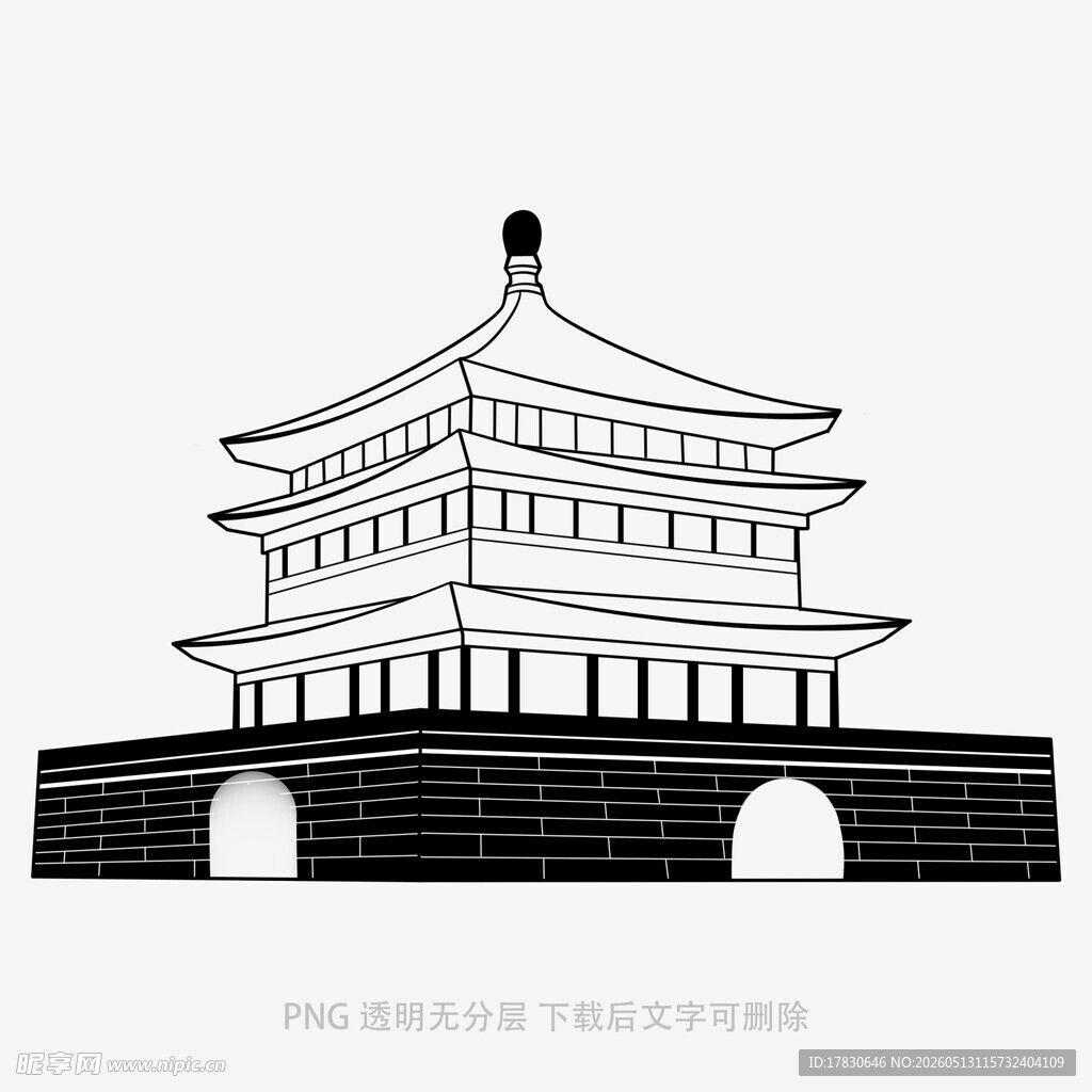传统中式多层塔楼建筑
