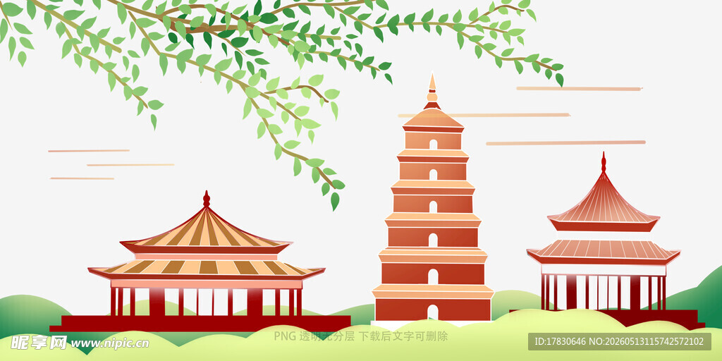 中式古建筑风景