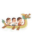 端午节划龙舟习俗场景元素
