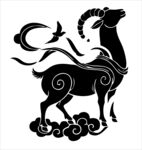羊的吉祥图腾剪影