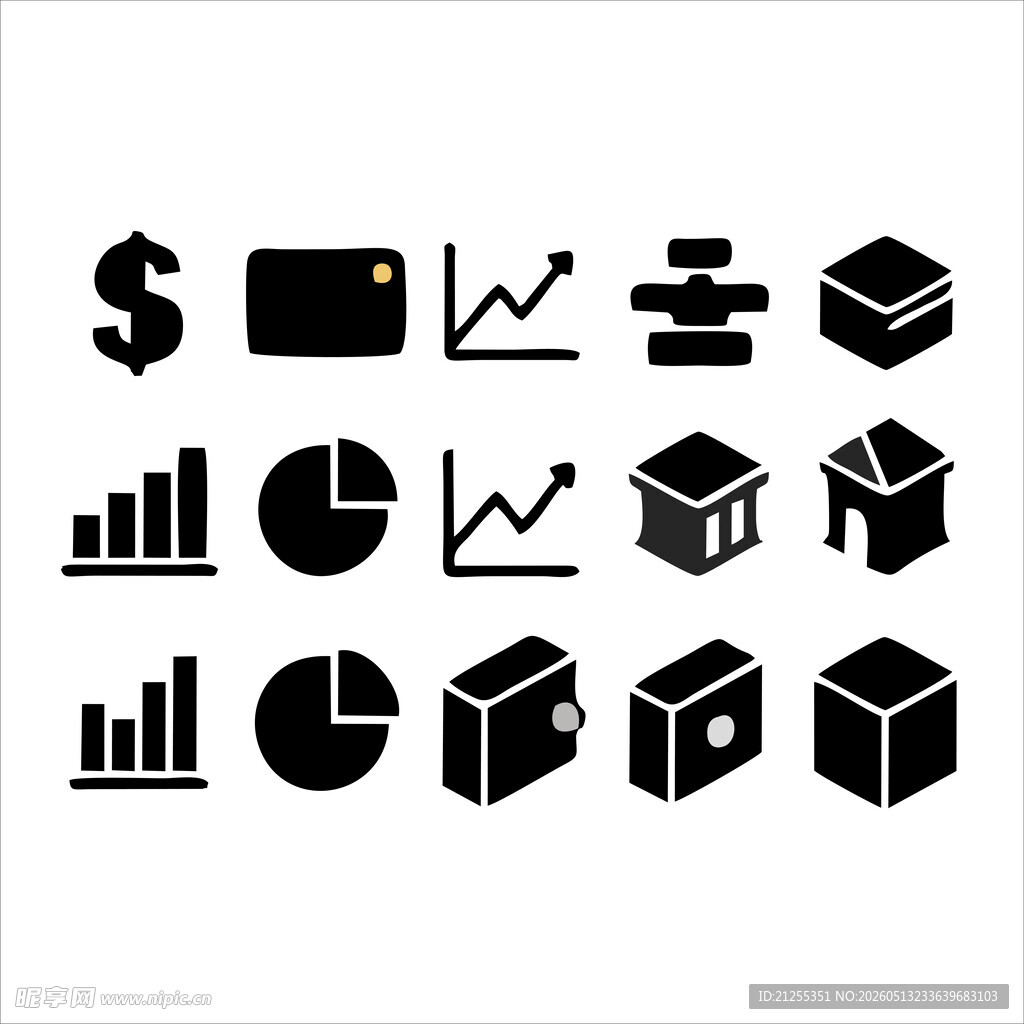 金融商务图标集合