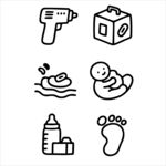 婴儿用品图标集合
