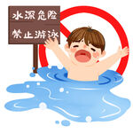 禁止游泳提示牌