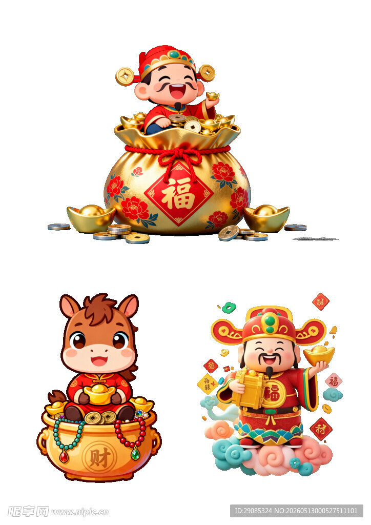 新年福娃与生肖贺岁形象