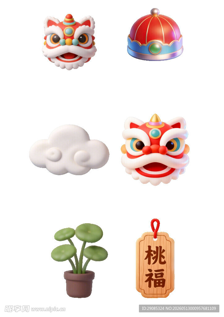传统中式元素组合摆件