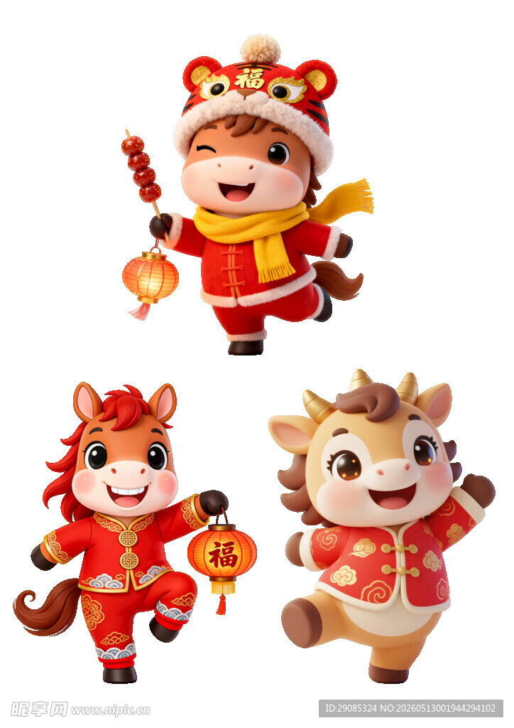 新春卡通生肖吉祥物形象