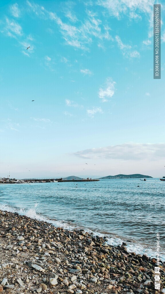 海边碎石滩