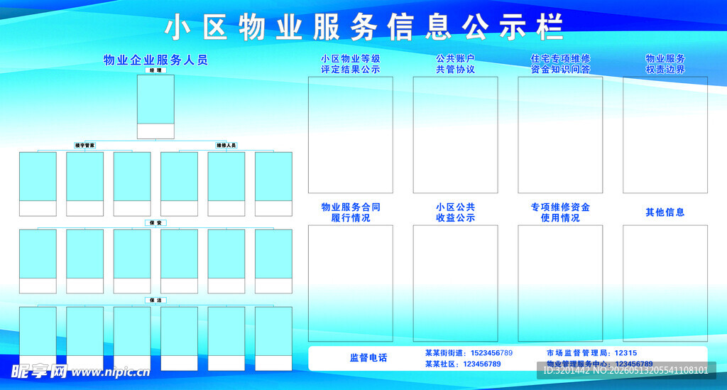 小区物业服务信息公示