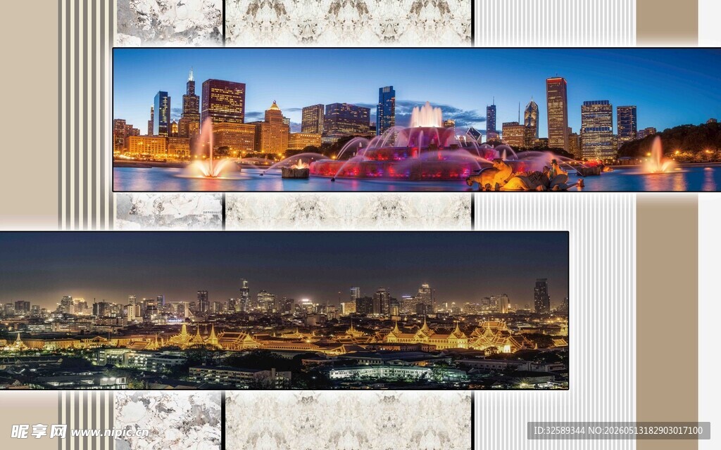 城市夜景全景图展示