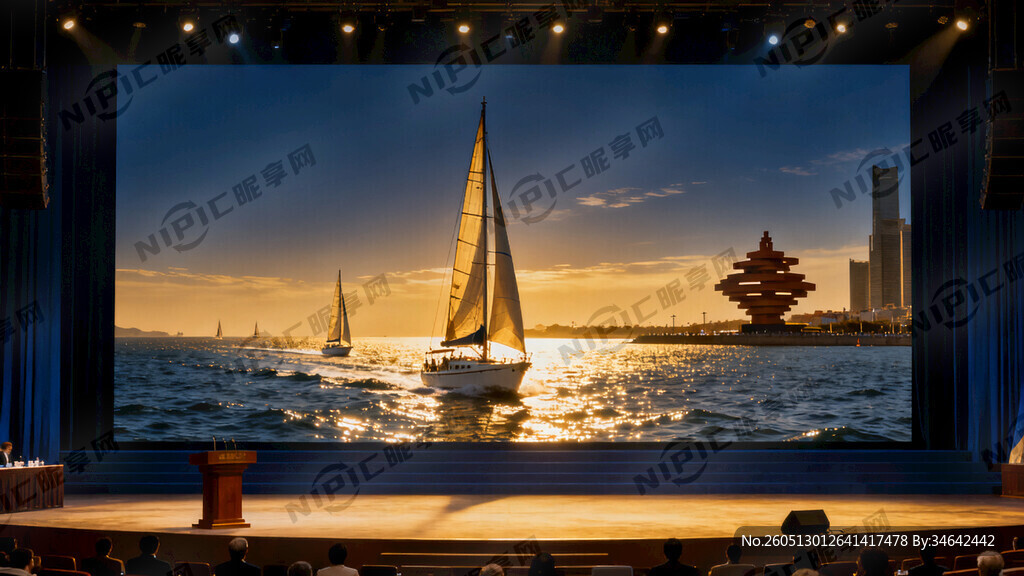 以青岛帆船比赛为背景