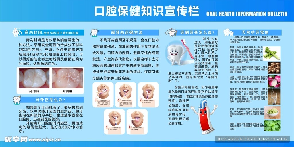口腔健康知识宣传海报