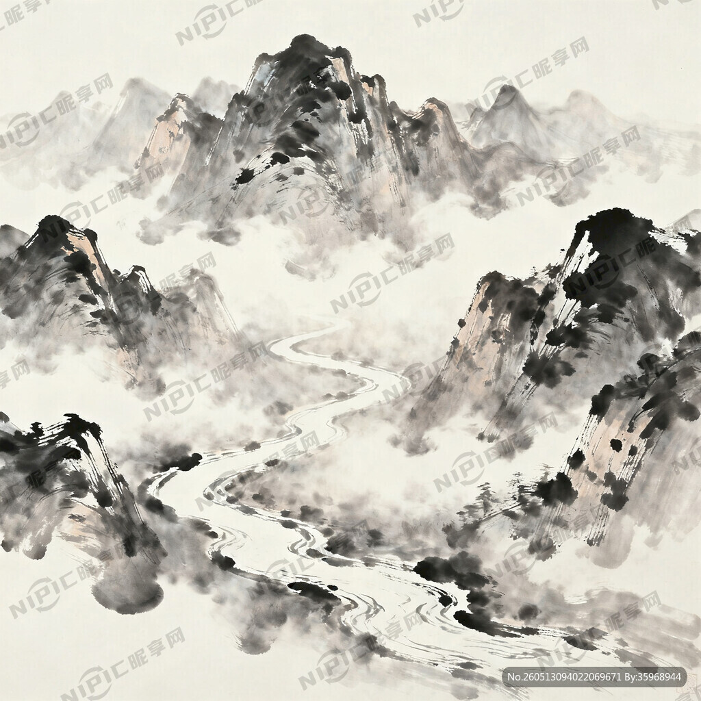 千里江山图 宏观 抽闲 水墨