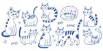 手绘猫咪素材