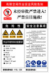 有限空间安全作业警示标识
