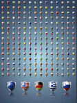 各国国旗图标排列展示