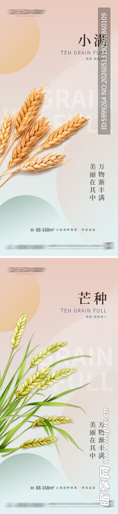 小满芒种节气海报