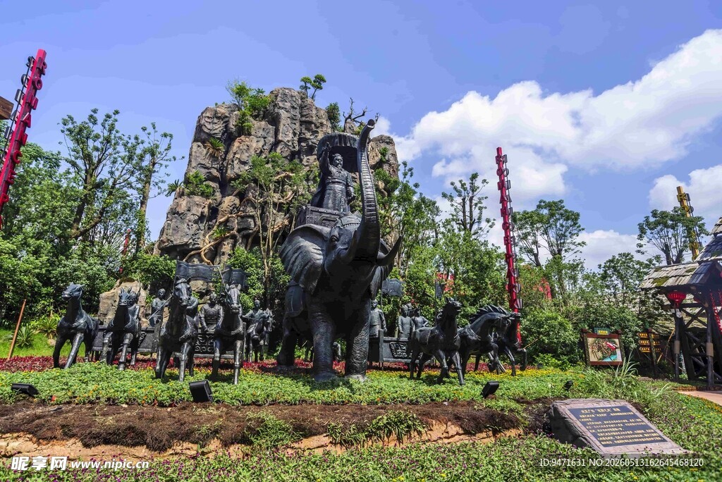 炭河千古情景区雕塑景观