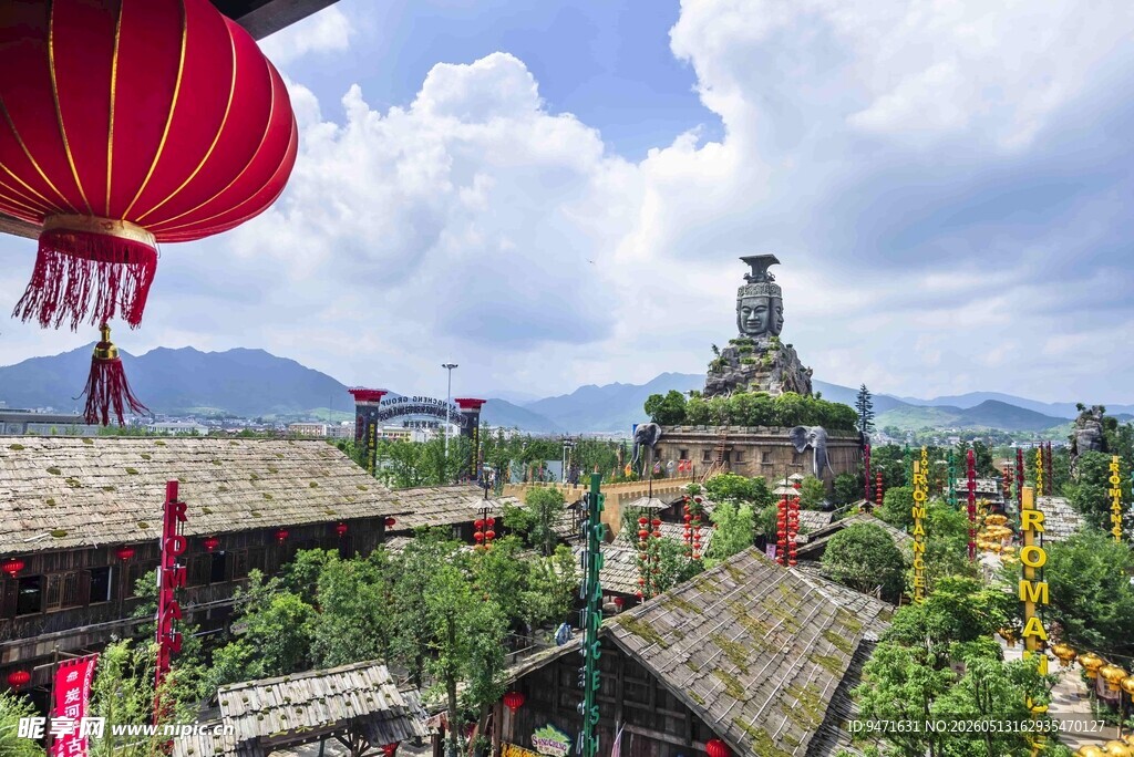 炭河千古情景区古景风貌 