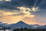 炭河千古情夕阳下的壮丽山景